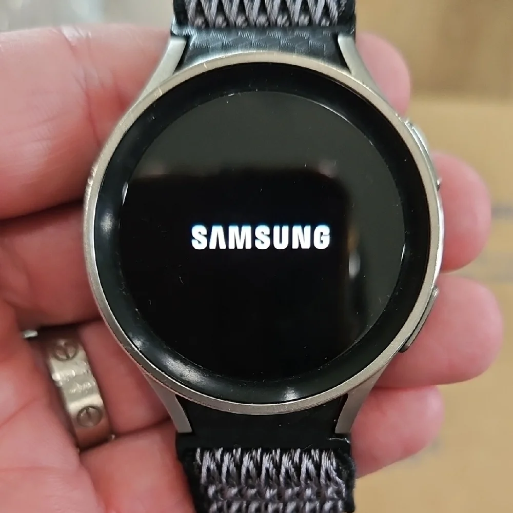 Samsung Smartwatch with Black and Silver Design